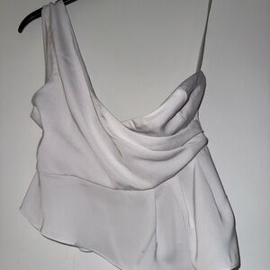 Superdown White Draped Camisole